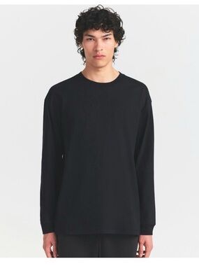 NWT Skims Men’s Heavyweight Cotton Long Sleeve t-shirt size small color Obsidian